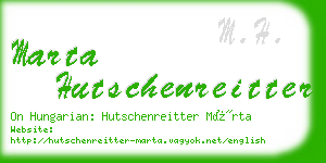 marta hutschenreitter business card